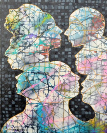 L'INTELLIGENCE ARTIFICIELLE Painting titled "L'INTELLIGENCE ARTI…" by Martine Tremblay Artiste Peintre, Original Artwork, Acrylic