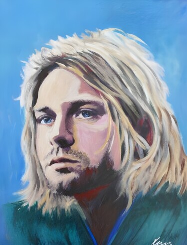 绘画 标题为“Kurt Cobain oil pai…” 由Filip Petrovic, 原创艺术品, 油