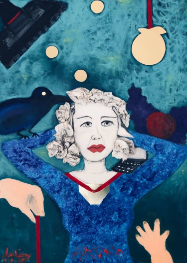 Peinture intitulée "Superwoman" par Constance Martiny Sondag, Œuvre d'art originale, Acrylique