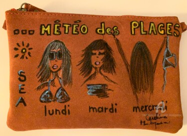 Dessin intitulée "Météo des plages !" par Caroline Montigneaux, Œuvre d'art originale, Marqueur