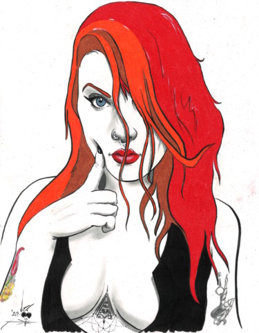 Tekening getiteld "Chilli" door John Creekmore, Origineel Kunstwerk, Inkt