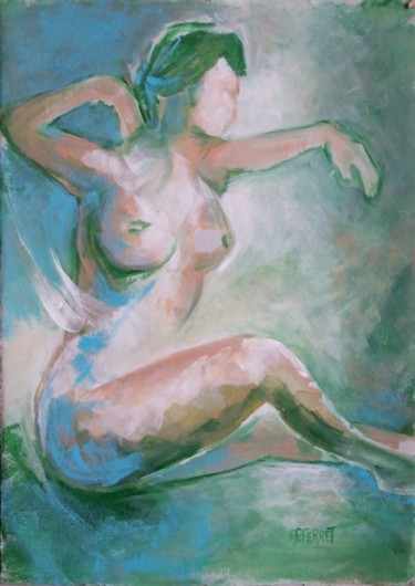 Peinture intitulée "... AHAA ..." par Anne-Frédérique Ferret, Œuvre d'art originale, Huile