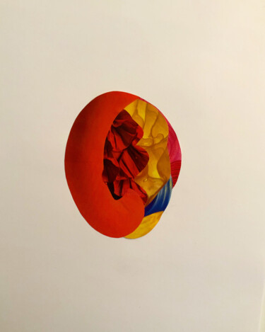Collages intitulée "Fantaisie 1" par Catherine Jaq, Œuvre d'art originale, Collages