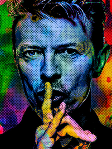 印花与版画 标题为“SERIGRAPHIE BOWIE 5…” 由Vincent Sabatier (VerSus), 原创艺术品, 丝网印刷