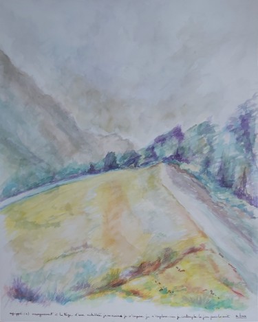 Peinture intitulée "MONTAGNES 4" par Marc Barn, Œuvre d'art originale, Aquarelle