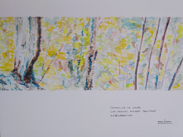 Painting titled "MARAIS 5" by Marc Barn, Original Artwork, Watercolor