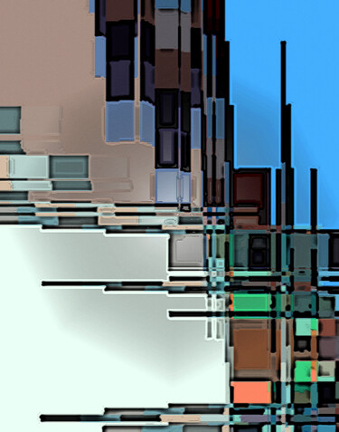 Artes digitais intitulada "traços das cidades" por Antonio Guimaraes, Obras de arte originais, Trabalho Digital 2D