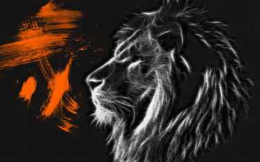 Charisme animal Digital Arts titled "Charisme animal" by Maria Iacuzzi (SIMPLE ART), Original Artwork, Digital Painting