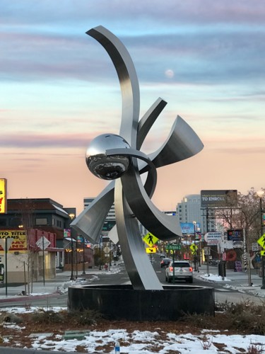 Sculpture titled "Reciprocity" by Hunter Brown, Original Artwork, Stainless Steel