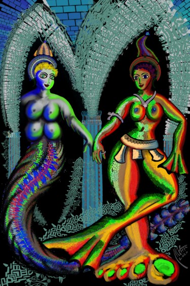 Gefangen Digitale Kunst mit dem Titel "Gefangen" von Manfred Hoppe, Original-Kunstwerk, Digitale Malerei
