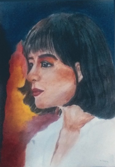 "Una mirada" başlıklı Tablo Soukaina El Idrissi tarafından, Orijinal sanat, Guaş boya