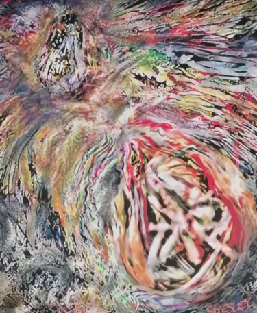 Drawing titled "Course de vaisseaux…" by Richard Raveen Chester, Original Artwork, 2D Digital Work
