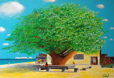 Peinture intitulée "Le Purau du Quai" par Claude De Jouvancourt, Œuvre d'art originale, Acrylique Monté sur Châssis en bois