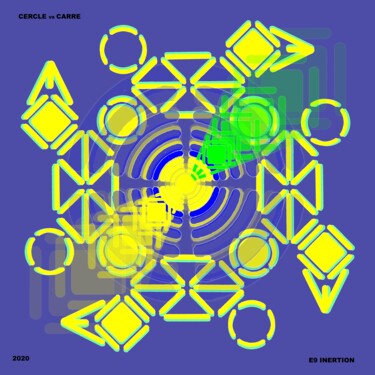 Digital Arts titled "Quadrature du cercle" by Etienne Frouin (E9 Inertion), Original Artwork, 2D Digital Work