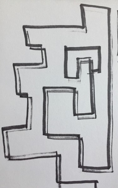 图画 标题为“Squared away” 由Greg Powell, 原创艺术品, 标记