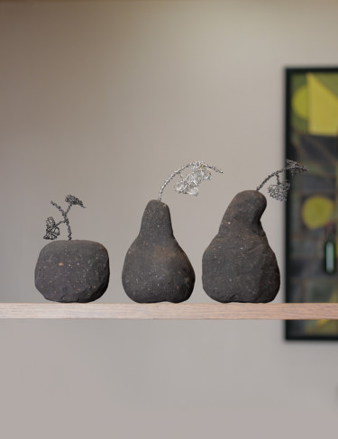 Still life 36x10x10 1kg iron, tufa 雕塑 标题为“Still life 36x10x10…” 由Karen Axikyan, 原创艺术品, 石