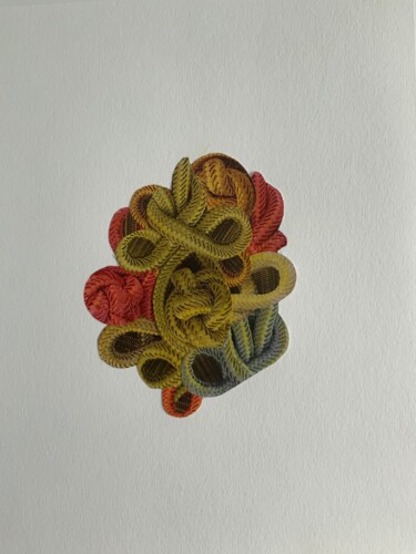 Collages intitulée "Préciosité rocambol…" par Catherine Jaq, Œuvre d'art originale, Collages