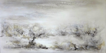 Painting titled "ESPACE OUVERT 3" by Emmanuelle Vroelant, Original Artwork, Acrylic