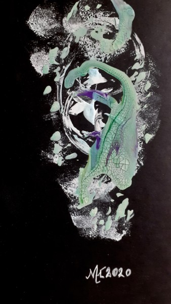 Schilderij getiteld "Little one 3" door Marianne Huizinga, Origineel Kunstwerk, Acryl