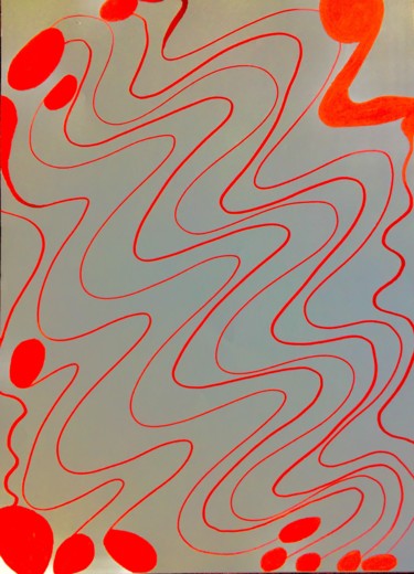 图画 标题为“Red tubes” 由Greg Powell, 原创艺术品, 标记