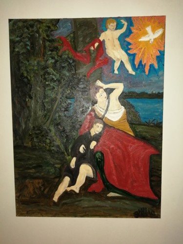 Peinture intitulée "La paix." par Grégoire Tillac, Œuvre d'art originale, Huile Monté sur Châssis en bois