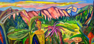 Peinture intitulée "Chainsaw  creek" par Liam Porisse, Œuvre d'art originale, Huile