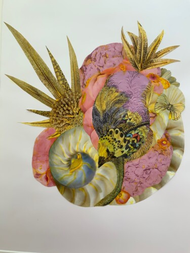 Collages intitulée "Vanité outrancière" par Catherine Jaq, Œuvre d'art originale, Collages