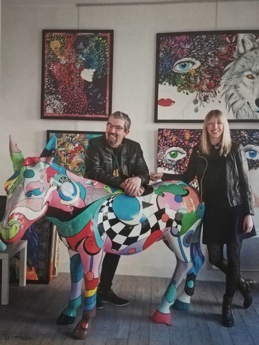 Fotografía titulada "Phil et Cha a l'ate…" por Philippe Sidot Et Charlotte Carsin, Obra de arte original, Fotografía digital