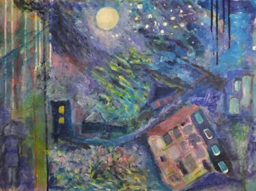 제목이 "The Stars Shine onl…"인 미술작품 Alfredo Machado Zingg로, 원작, 아크릴 나무 들것 프레임에 장착됨