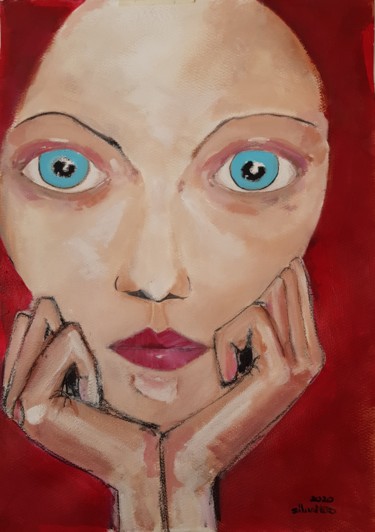 Pintura intitulada "Emma" por Sílvia Neto, Obras de arte originais, Acrílico