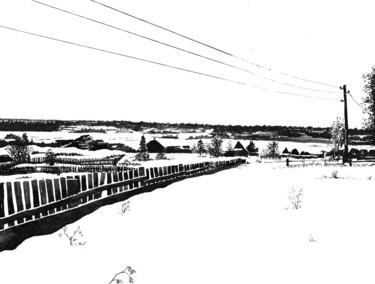 In the Middle of Winter 10. Среди зимы 10 图画 标题为“In the Middle of Wi…” 由Владимир Абаимов, 原创艺术品, 墨