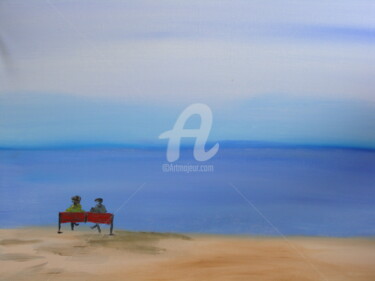 Peinture intitulée "Conversation silenc…" par Nelly Carnet, Œuvre d'art originale, Acrylique Monté sur Châssis en bois