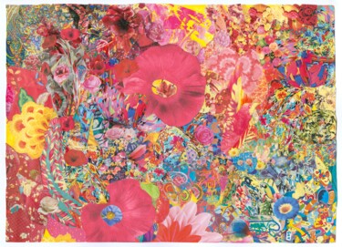 Collages intitulée "Joie de vivre" par Catherine Jaq, Œuvre d'art originale, Collages