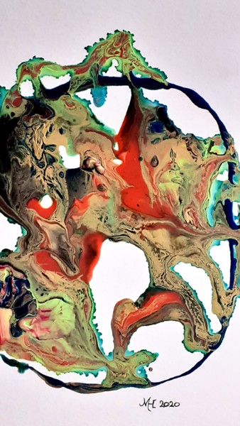 Schilderij getiteld "Ancient souls" door Marianne Huizinga, Origineel Kunstwerk, Acryl