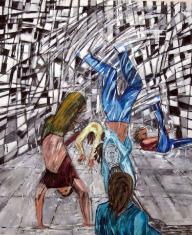 Pittura intitolato "Breack in città" da Daniela Foschi, Opera d'arte originale, Olio