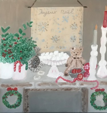 Peinture intitulée "Magie de noël" par Soisic, Œuvre d'art originale, Acrylique