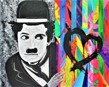 Peinture intitulée "Le regard de charlie" par Mathieu Menu, Œuvre d'art originale, Acrylique