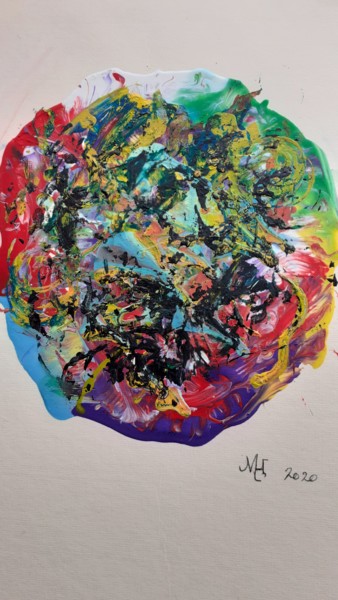 Schilderij getiteld "Neverland" door Marianne Huizinga, Origineel Kunstwerk, Acryl