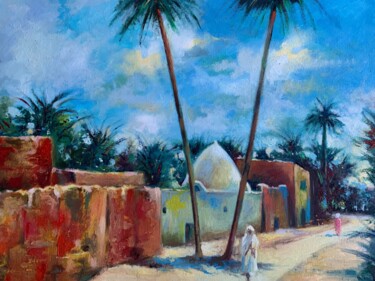 제목이 "soleil de biskra"인 미술작품 Mahmoud Bekkara로, 원작, 기름