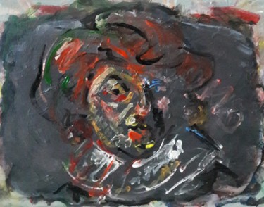 Painting titled "Rembrandt autoportr…" by Sam Keusseyan, Original Artwork, Acrylic