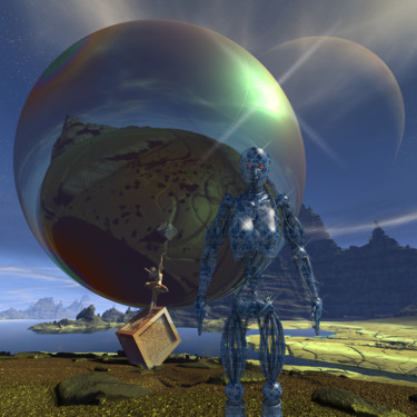 Digital Arts titled "Reflections" by Rikkihop, Original Artwork, 3D Modeling