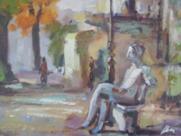 Zagreb Antun Gustav Matos statue acrylic painting on canvas Ζωγραφική με τίτλο "Zagreb Antun Gustav…" από Filip Petrovic, Αυθεντικά έργα τέχνης, Ακρυλικό