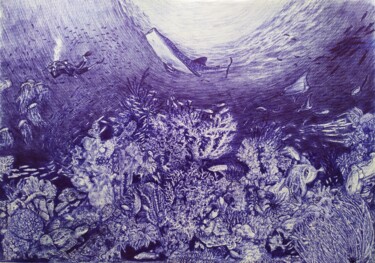 제목이 "Beneath the Surface"인 그림 Shorove로, 원작, 볼펜