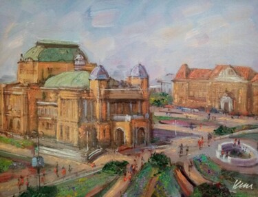 Zagreb Croatian National Theater acrylic painting on canvas Ζωγραφική με τίτλο "Zagreb Croatian Nat…" από Filip Petrovic, Αυθεντικά έργα τέχνης, Ακρυλικό