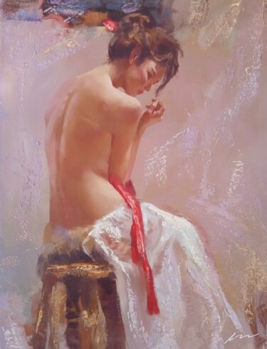 Nude woman acrylic print painting on canvas 绘画 标题为“Nude woman acrylic…” 由Filip Petrovic, 原创艺术品, 丙烯