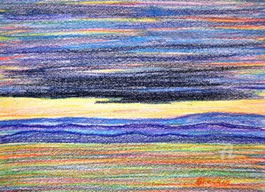 「Пасмурный вечер」というタイトルの描画 Alexander Breskinによって, オリジナルのアートワーク, コンテ
