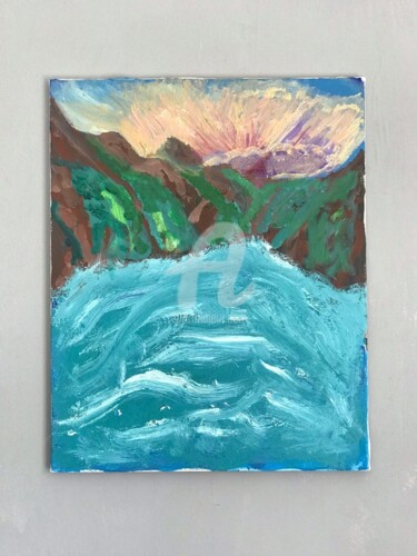 Ζωγραφική με τίτλο "Ocean 🌊" από Vladyslav Savchenko, Αυθεντικά έργα τέχνης, Ακρυλικό
