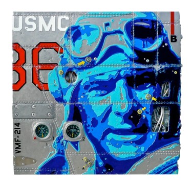 Sculpture intitulée "USMC 865 (Robert Co…" par Jerome Chauvin (JICE), Œuvre d'art originale, Acrylique