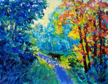 제목이 "Morning forest"인 미술작품 Ksenia Tsyganyuk로, 원작, 아크릴