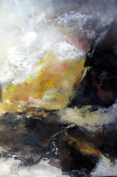 Peinture intitulée "Falaise" par Jacques Reverdy, Œuvre d'art originale, Huile